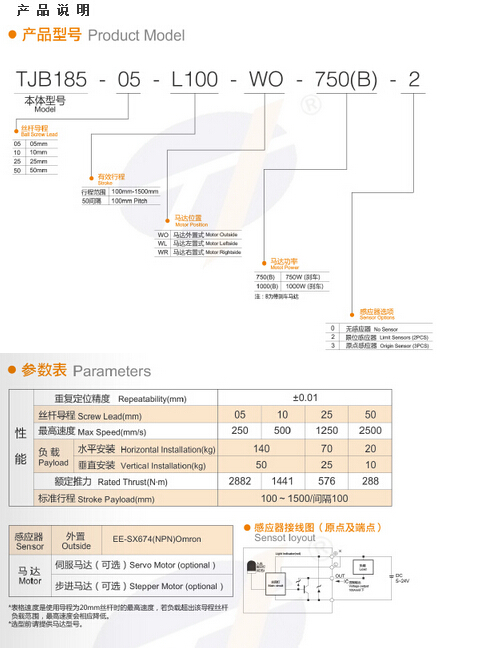 蘇州通錦 TJ直線滑臺 TJB185