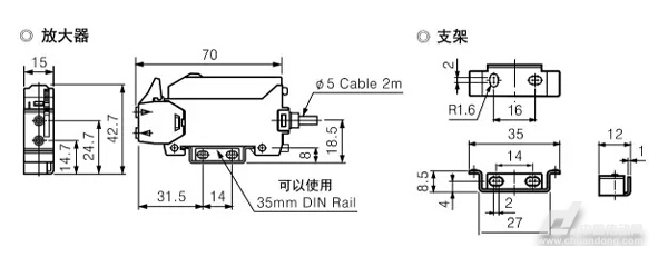 BF3RXB系列 奥托尼克斯新推出一款经济型光纤放大器BF3RXB系列。相比原有象牙白色的BF3RX系列,黑色外形的BF3RXB系列外形更出色,更具现代感和时尚感。BF3RXB系列分离了Light ON和Dark ON动作模式,减少了1根输出线,使得使用对象和目的更明确。灵敏度调节也由原来的两档精简为一档调节,使用更简便。 规格 连接图 外形尺寸图 安装及调节方法